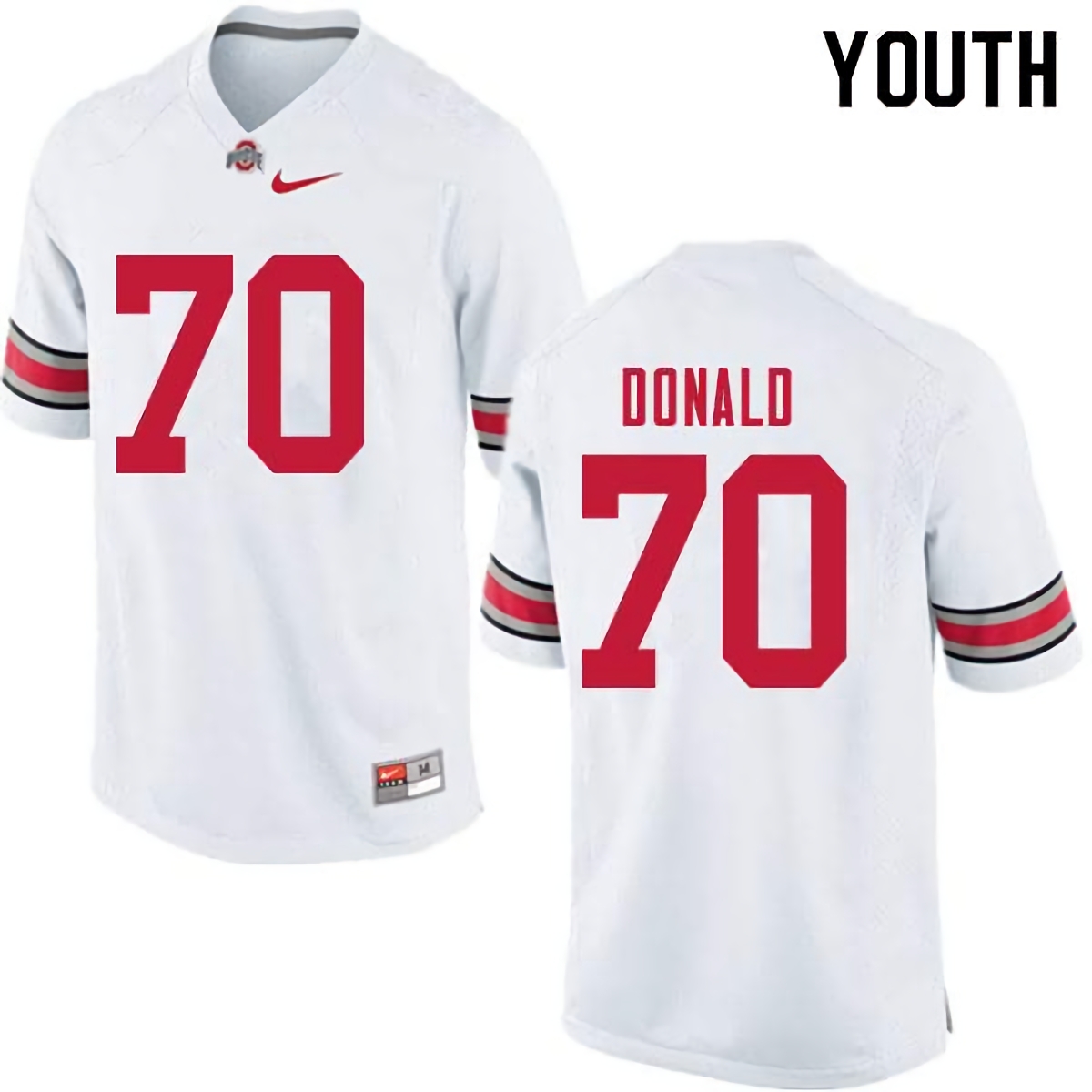 Noah Donald Ohio State Buckeyes Youth NCAA #70 Nike White College Stitched Football Jersey PNG5356NC
